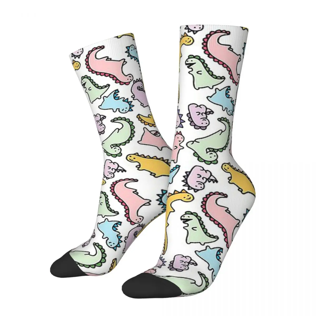 Cute Dino Explosion Dinosaur Dinosaurs Drawstring Socks Gym Pouch 3D Print Backpack Boy Girls Mid-calf socks