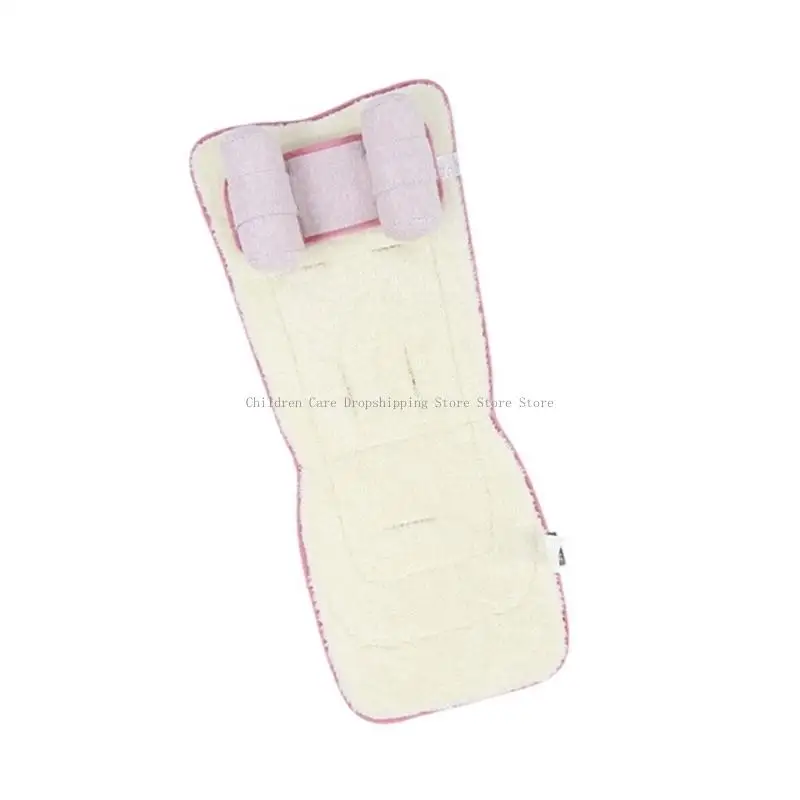 Almofada assento para carrinhos dois lados, resistente ao desgaste, travesseiro apoio para encosto cabeça