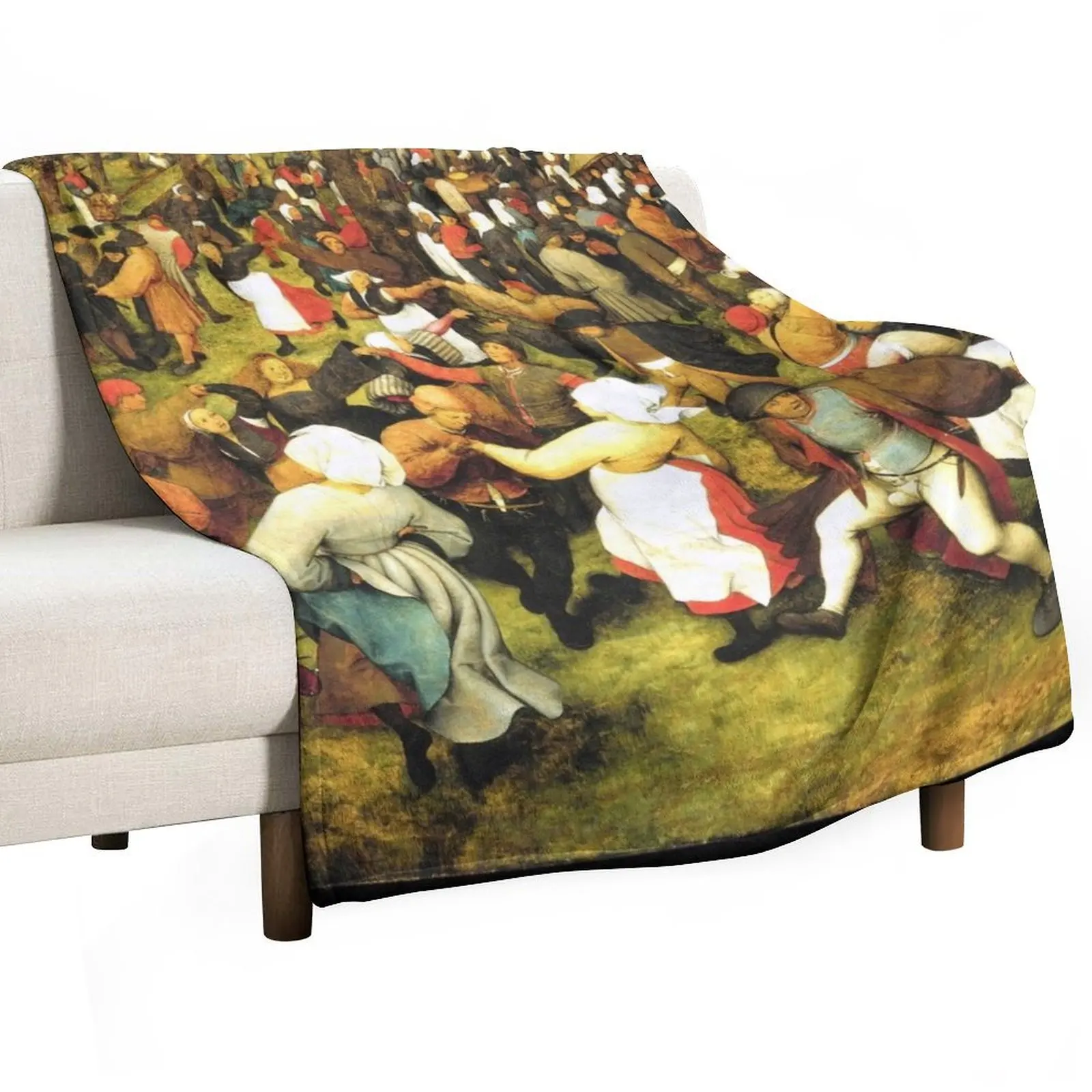 

HD. The Wedding Dance, by Pieter Bruegel the Elder HIGH DEFINITION Throw Blanket Luxury Thicken wednesday Soft Blankets