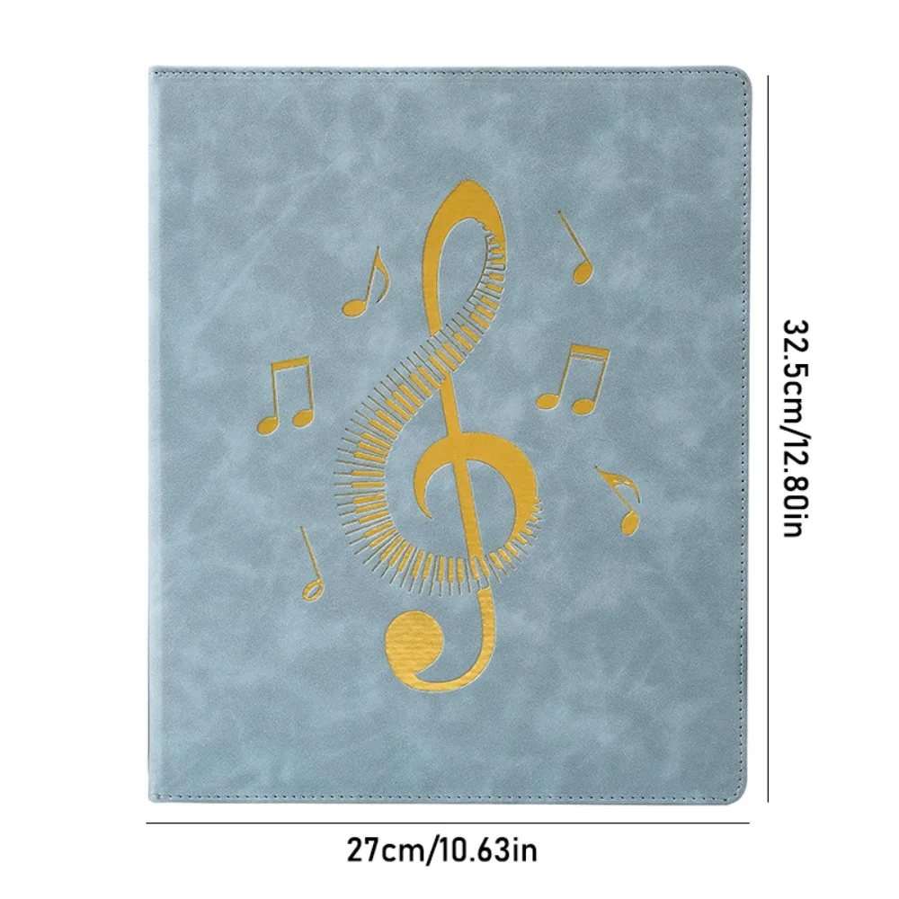 Flexible Loose Leaf Music Score Folder 20 Pages Detachable Piano Music Sheet File Folder Writable Fits Letter Size