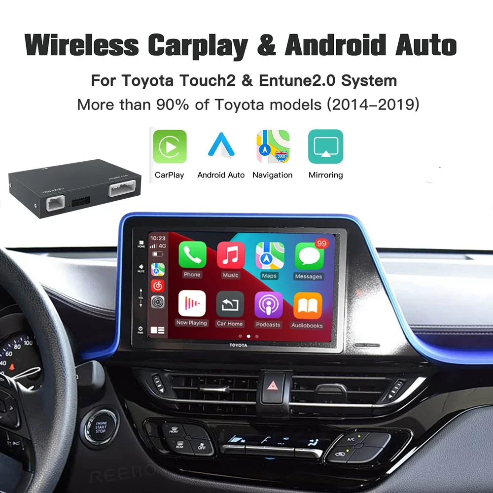 NEUE Drahtlose Carplay Android Auto Für TOYOTA CHR Corolla Camry Auris prius RAV4 Avensis Highlander Touch2 Entune 2,0 Auto decoder