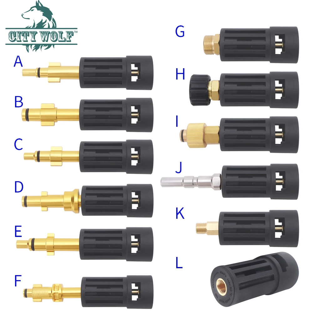City Wolf High Pressure Washer Karcher Joint Transfer G 1/4 Bayonet Plastic Adapter for Karcher K Series Car Washer Accessory