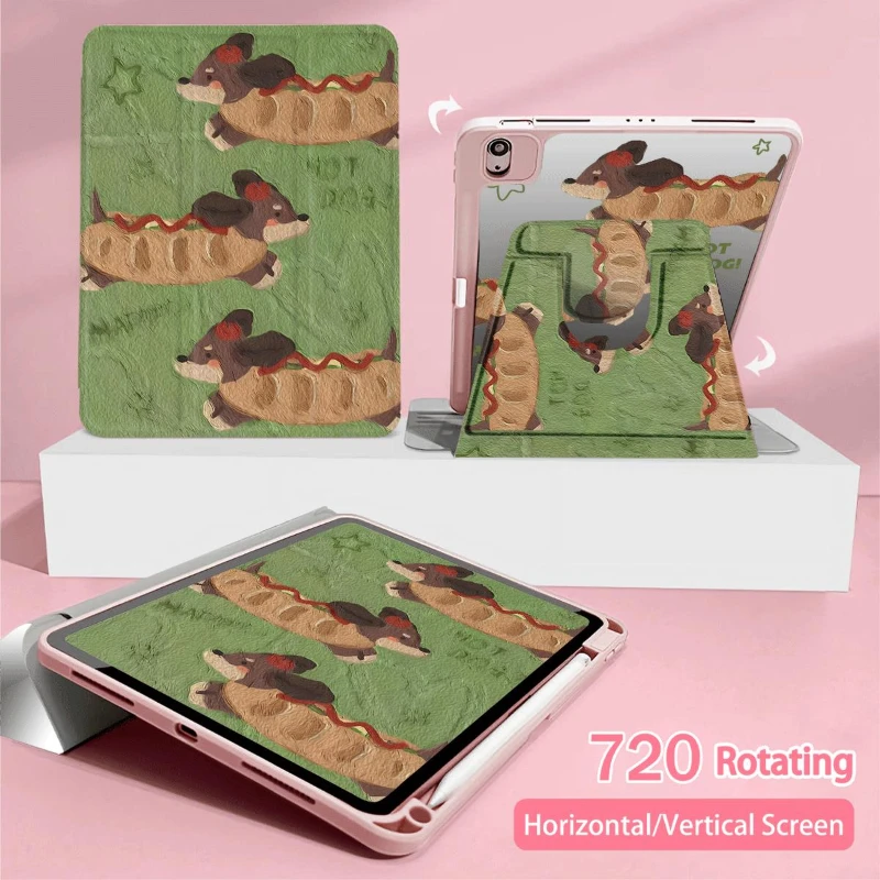 Tablet Protective Cover for Ipad 10th Generation Case 10.2 7th 8th 9th Gen Ipad 5th 6th 9.7 Ipad Mini6 8.3 Bread Puppy PC Shell