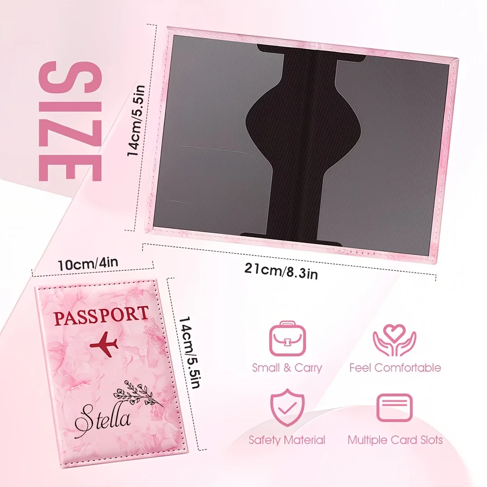 1 Customized Personalized Passport Holder • Artistic PU Passport Cover • Lightweight, Durable, and Foldable Passport Wallet