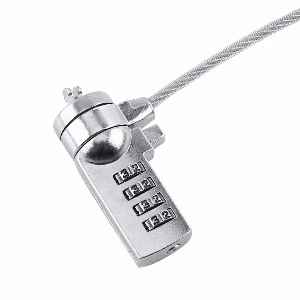 قفل أمان للكمبيوتر المحمول ، سلسلة مع كابل ، مانع للسرقة ، كلمة مرور مكونة من 4 أرقام للكمبيوتر المحمول والكمبيوتر المحمول #4