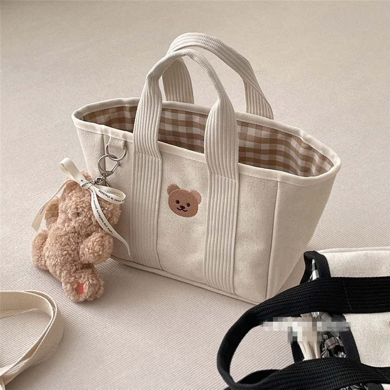 Korea Mommy Bag Large Capacity Portable Diaper Bag Nappy Multifunctional Drawstring Canvas Outdoor Handbag Mother Baby Bag