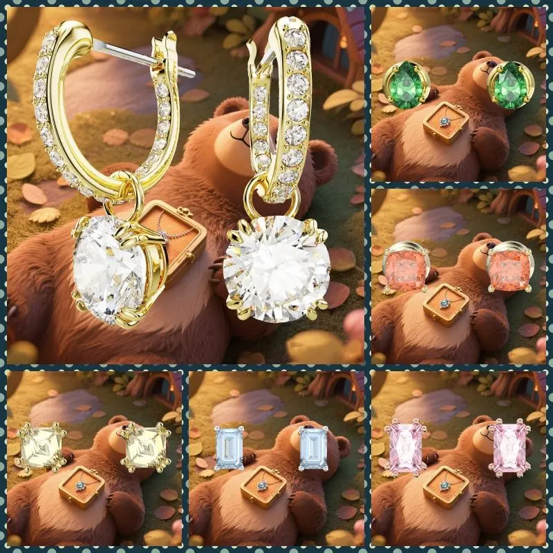 

2025 Bold Statement Shimmer Glistering Women's Job Interview Earrings Confidence Boost Professional