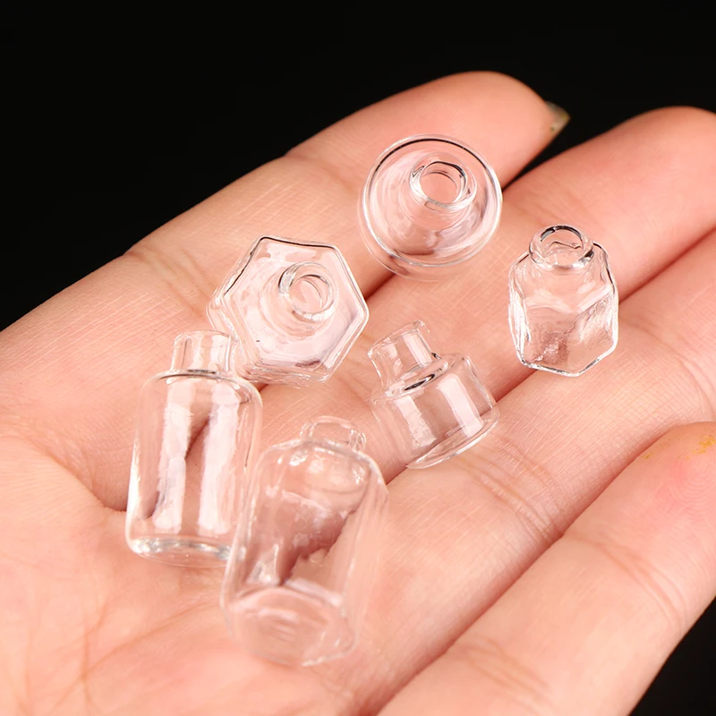 1PC Dollhouse Miniature Cute Glass Bottle European Vintage Pot Model Furniture Accessories For Doll Houe Decor Kids Play Toys