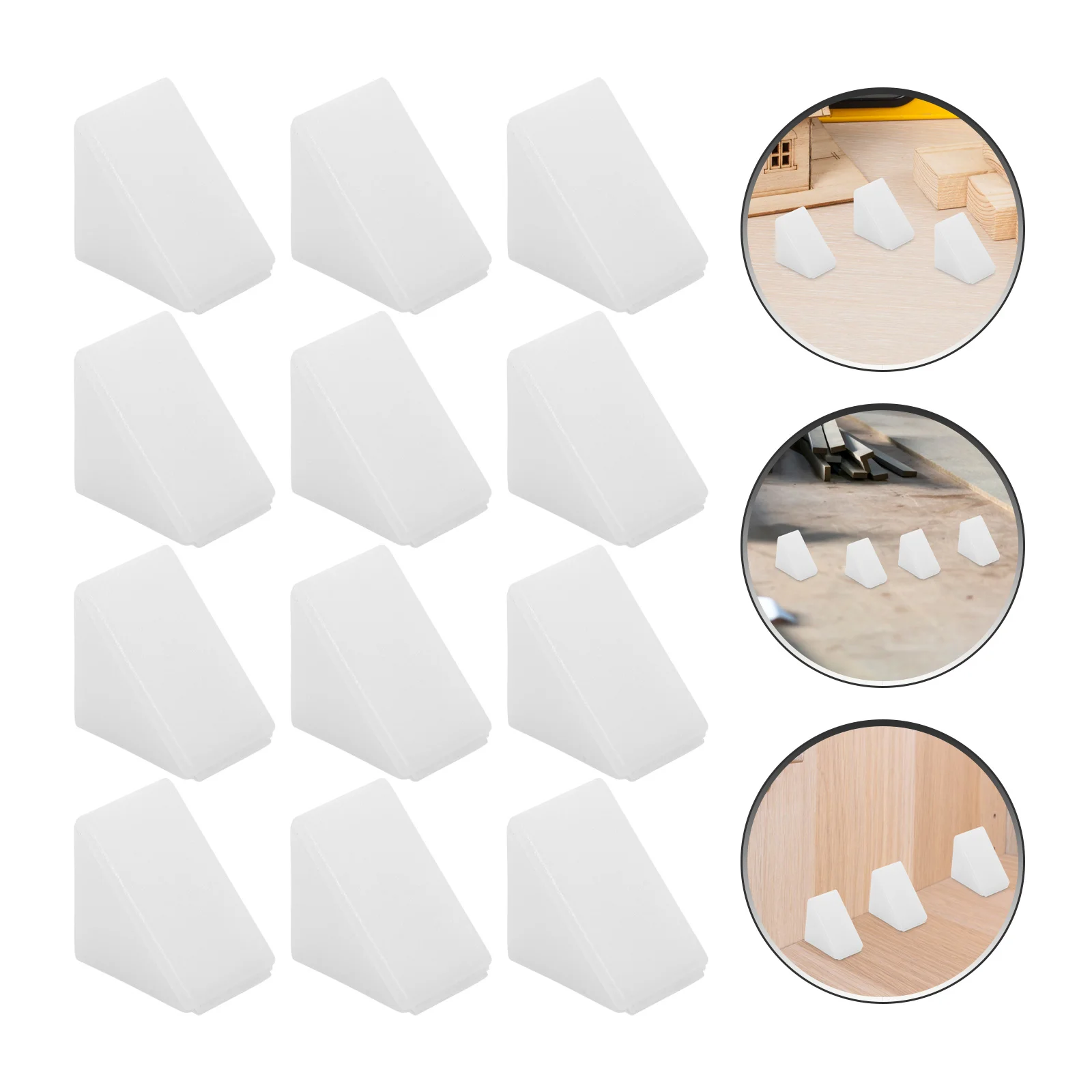 

100pcs Plastic Angle Brackets Drawer Bottom Support Heavy Duty Wedges Cabinet Reinforcement Fix Sagging Shelves Furniture Wedges