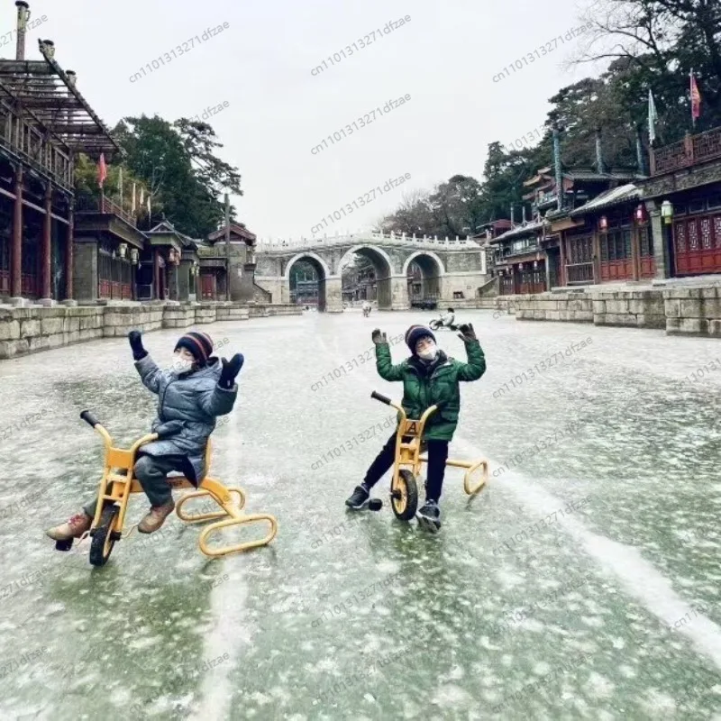 Double Drift Car Children's Three Wheel Balance Ice Bike