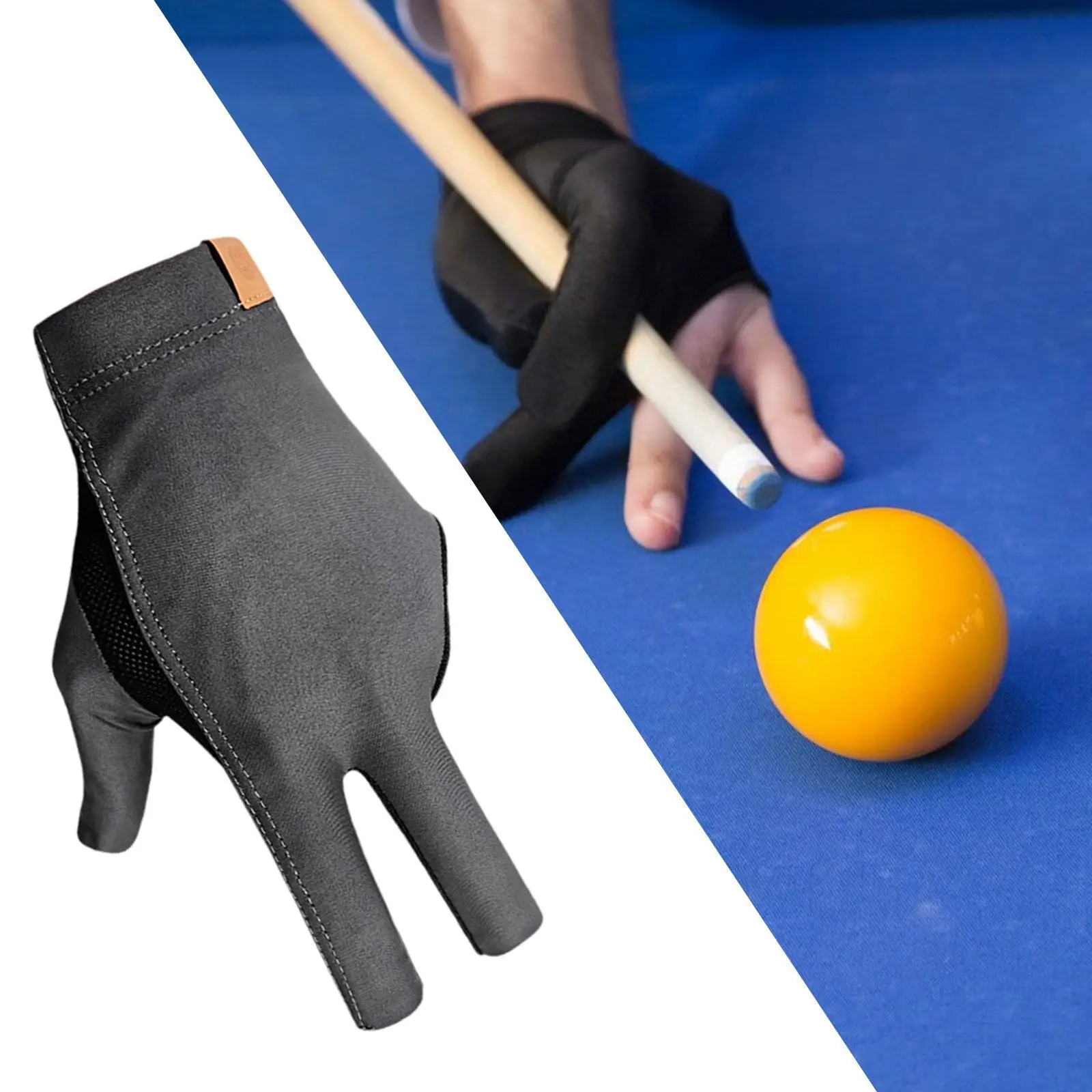 

Anti Slip Billiard Glove for Men Women Elastic Nylon Hand Protector for Pool Snooker Game Training