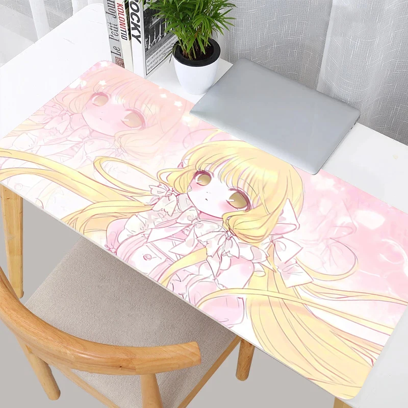 Mouse Pad Laptop Ins Style Anime Mousepad Kawaii Pink Cute Chobits Chii XXL Desk Mat PC Gamer Cabinet Keyboard Rug For Girl Gift