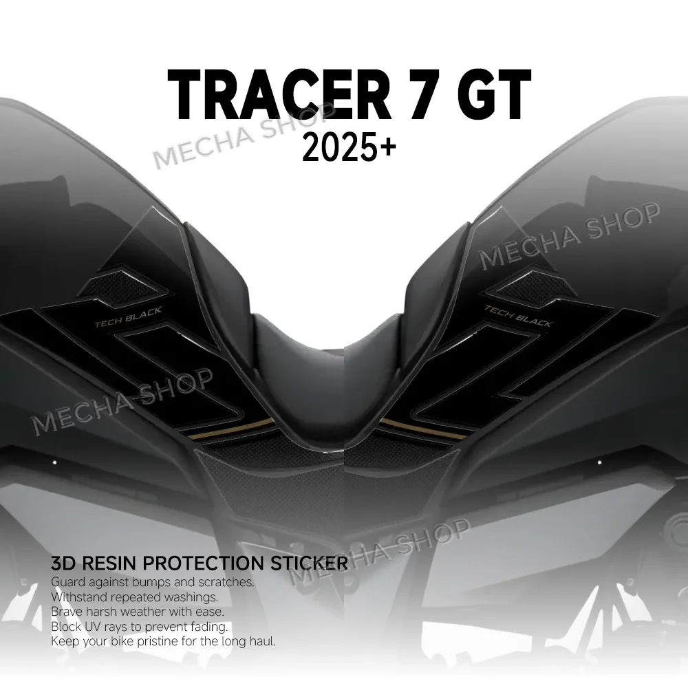 

3D Resin Sticker Protection Kit For Tracer 7 GT 2025 2026 Tank Pad Side Protection Sticker Waterproof Decal