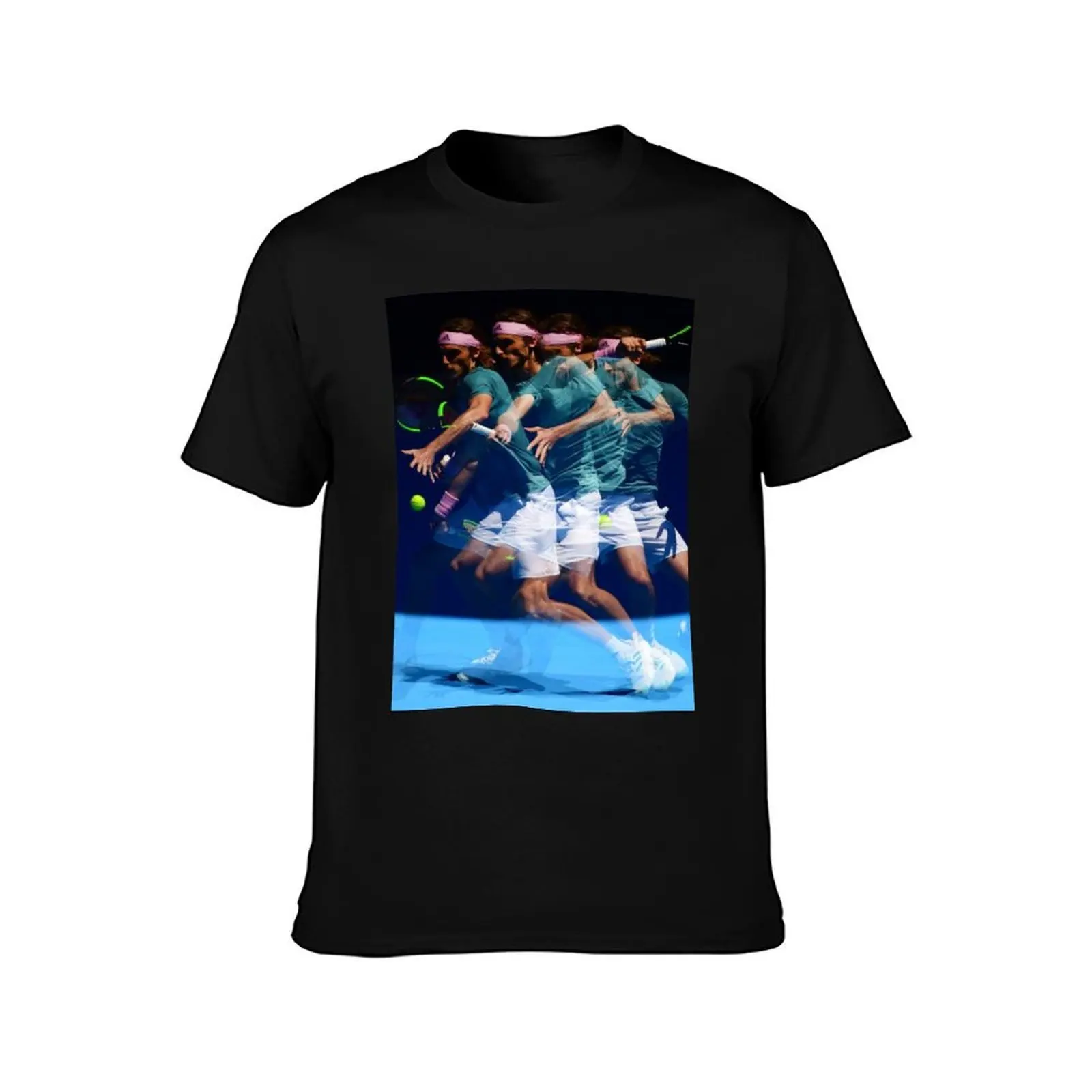 stefanos tsitsipas T-Shirt customizeds vintage aesthetic clothes oversized graphic tee Men's t shirts