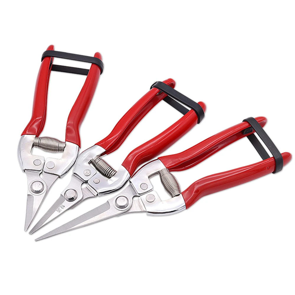 Pruning Tool Sharp Cutting Edge High Quality Spring Red Large Size 110g Garden Shears Widely Applicable Reinforced Rivets