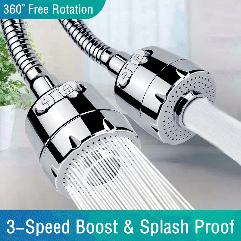 

2/3 Modes Sink Faucet 360 Degree Rotation Filter Extension Tube Shower Water Saving Tap Universal Kitchen Gadgets Accessories
