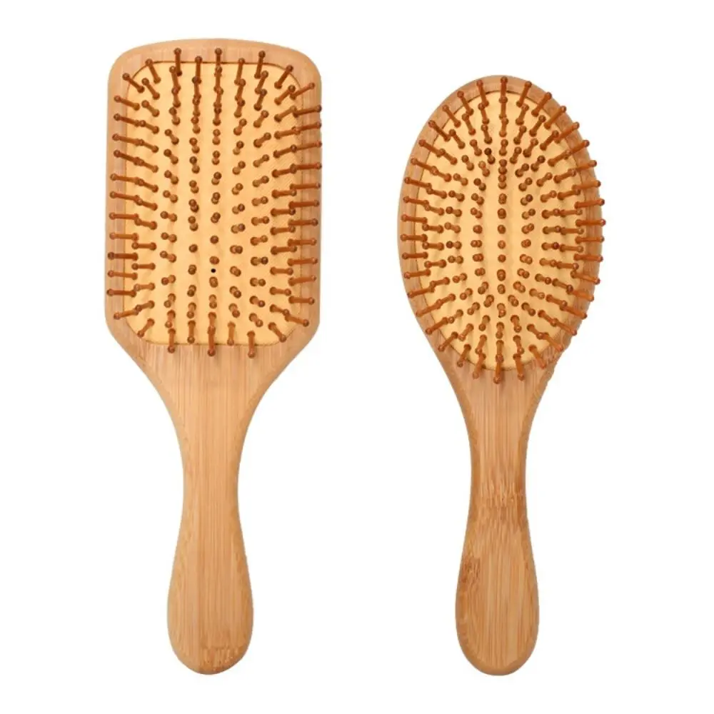 Solid Wood Bamboo Air Cushion Comb Scalp Massage Shun Hair Air Bag Comb High Rebound Shun Hair Beauty Large Plate Comb Home Use