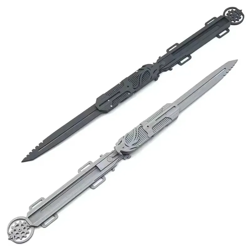 جديد بولي كلوريد الفينيل كم السيف يمكن تدوير الشفرة هناك نمطين رائعين في أشكال مختلفة أزياء حفلات الهالوين التأثيرية الدعائم