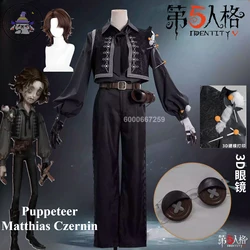 Identity V Game Matthias Czernin Puppeteer Cosplay Costume Men Handsome Uniform Role play Suit Halloween Party Comic Con Outfit