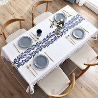 Europe Geometry Flower Design Printing Waterproof Tablecloth for Table Home Decoration Rectangular Coffee Table Cover скатерть