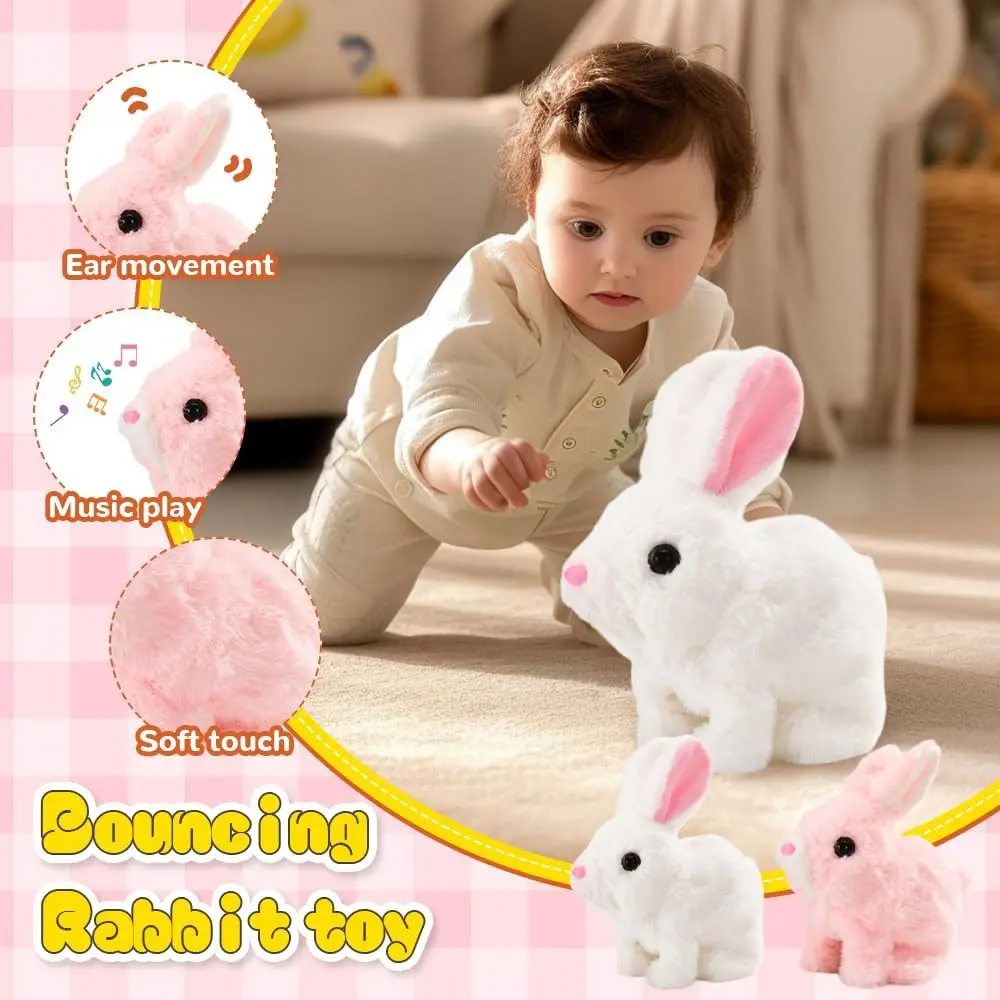Adorable with Sounds and Movements Easter Electric Rabbit Lifelike My Realistic Bunny Simulation Electric
