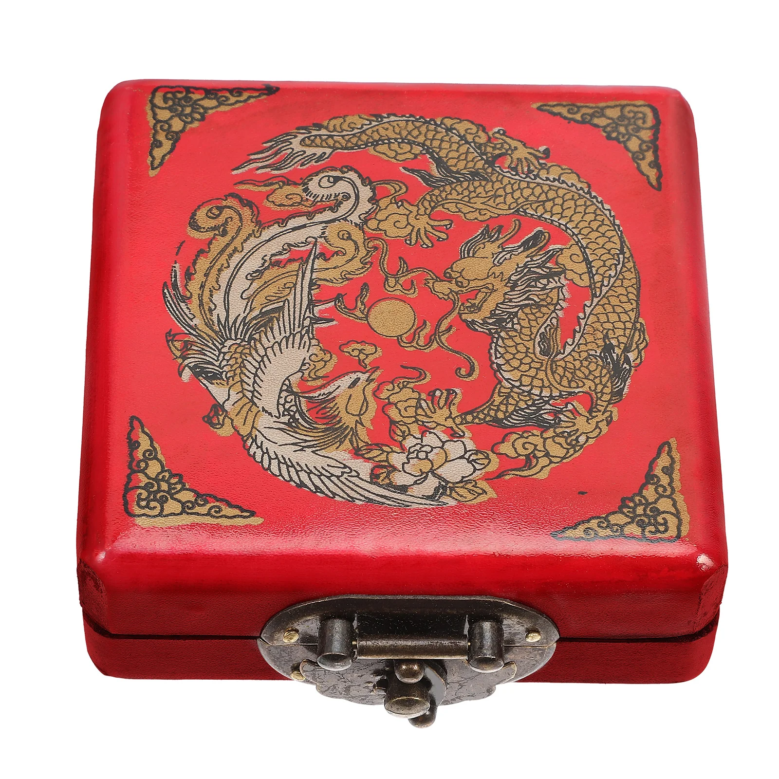 

Chinese Decor Jewelry Box Storage Boxes Keepsake with Lids Ring Man Vintage Tray