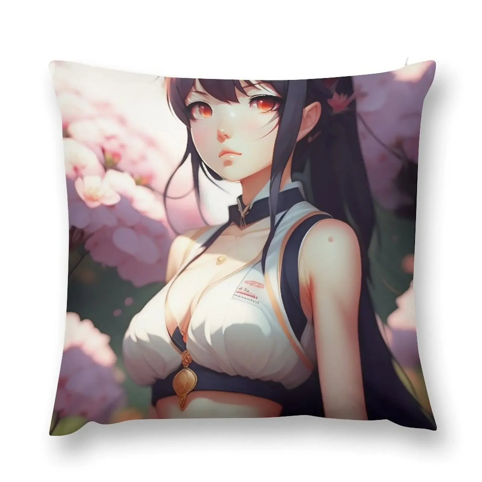 

ANIME GIRL GOTH HIPSTER Take Your Wall Decor to the Next Level with AI-Drawn Anime Girls Throw Pillow Christmas Covers pillow