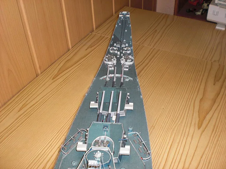 1/280 USS Missouri Battleship 3D Paper Model Handmade DIY Papercraft