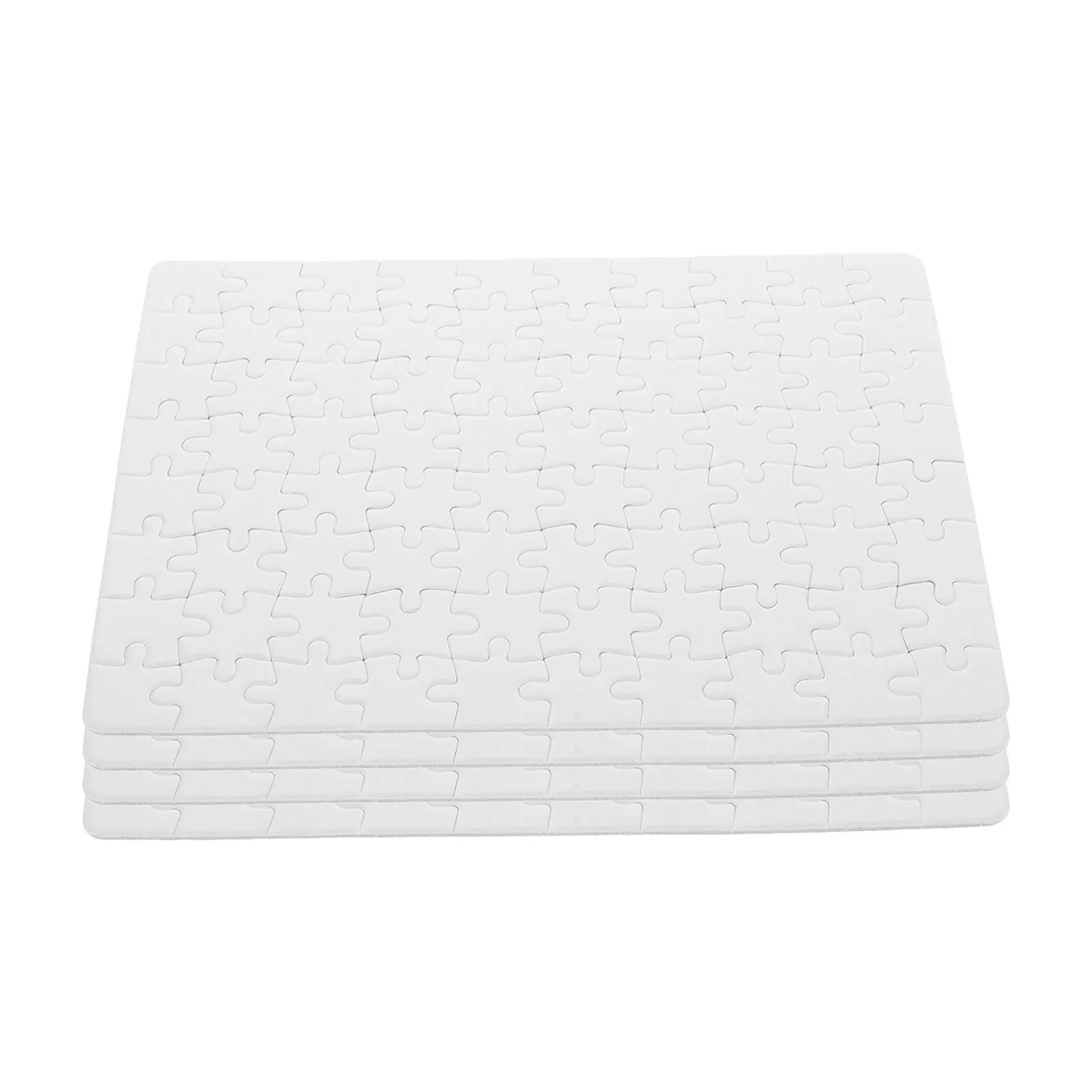 

4 Sheets White Blank Puzzle Pieces Jigsaw Board for DIY Sublimation Heat Transfer Drawing Puzzle Blanks Jigsaw Toy