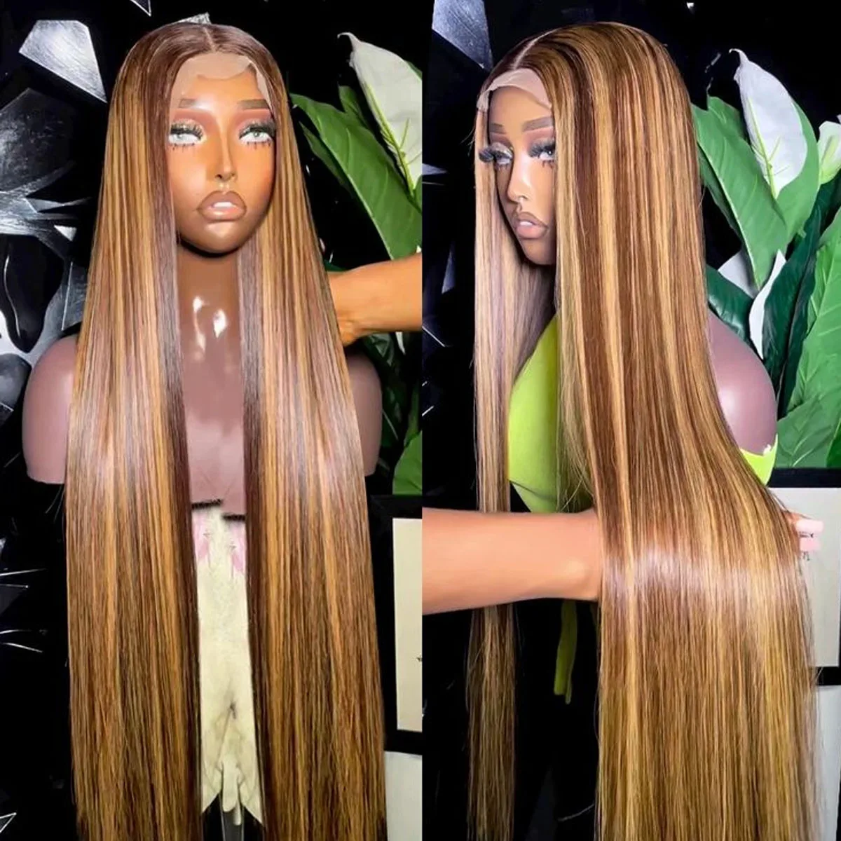 4/27 Highlight Wig Human Hair Honey Blonde Colored Straight 360 lace front wig human hair Brazilian glueless wigs human hair