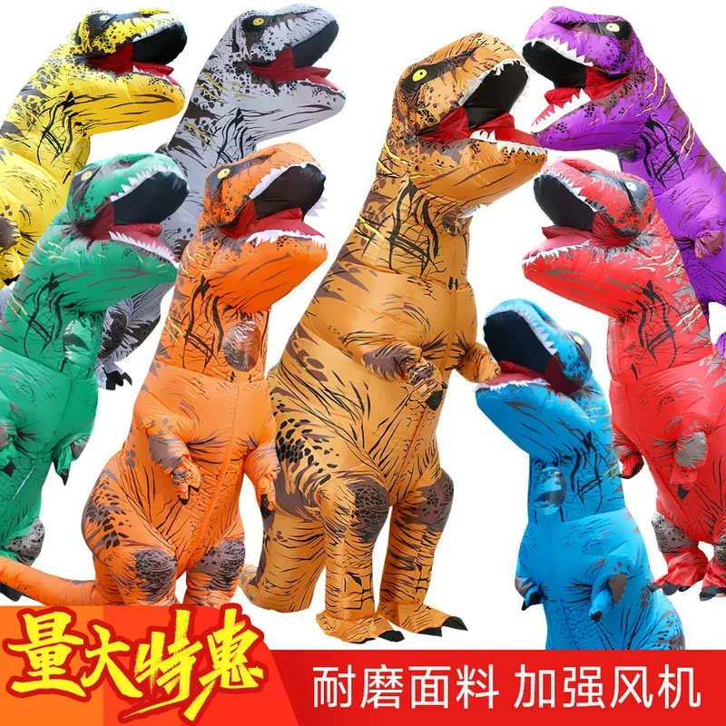 

Надувной костюм тираннозавра для взрослых/детей, водостойкий динозавр, ролевая игра, сюрприз на день рождения, забавная праздничная одежда, подарок ребенку