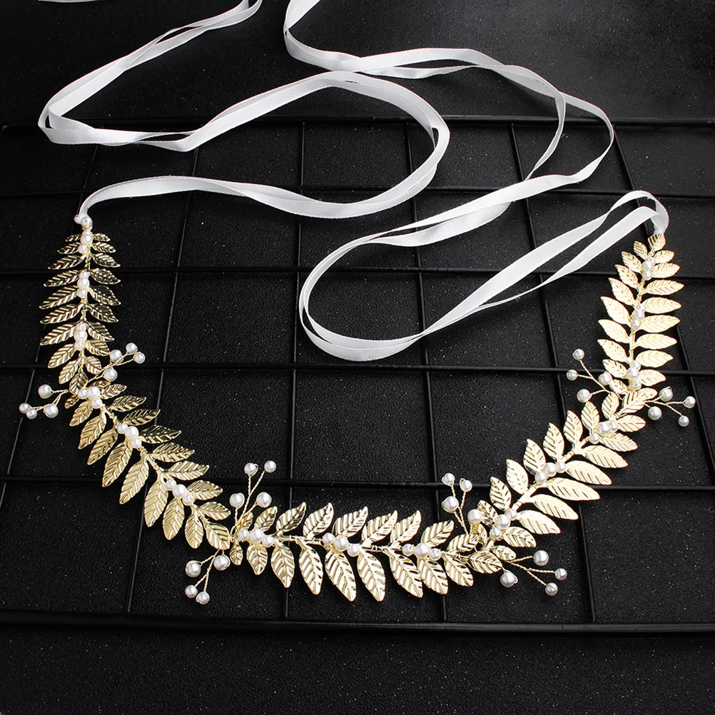 

Pearl Waist Decoration Gold Belt Elastic Lightweight Bridal Sash Practical Wedding Supply