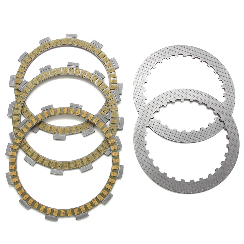 Motorcycle Clutch Friction Steel Plates Kit 21441‑37400 21440‑19F00 For Suzuki VL125 Intruder LC 2000‑2008 Engine Clutch Disc