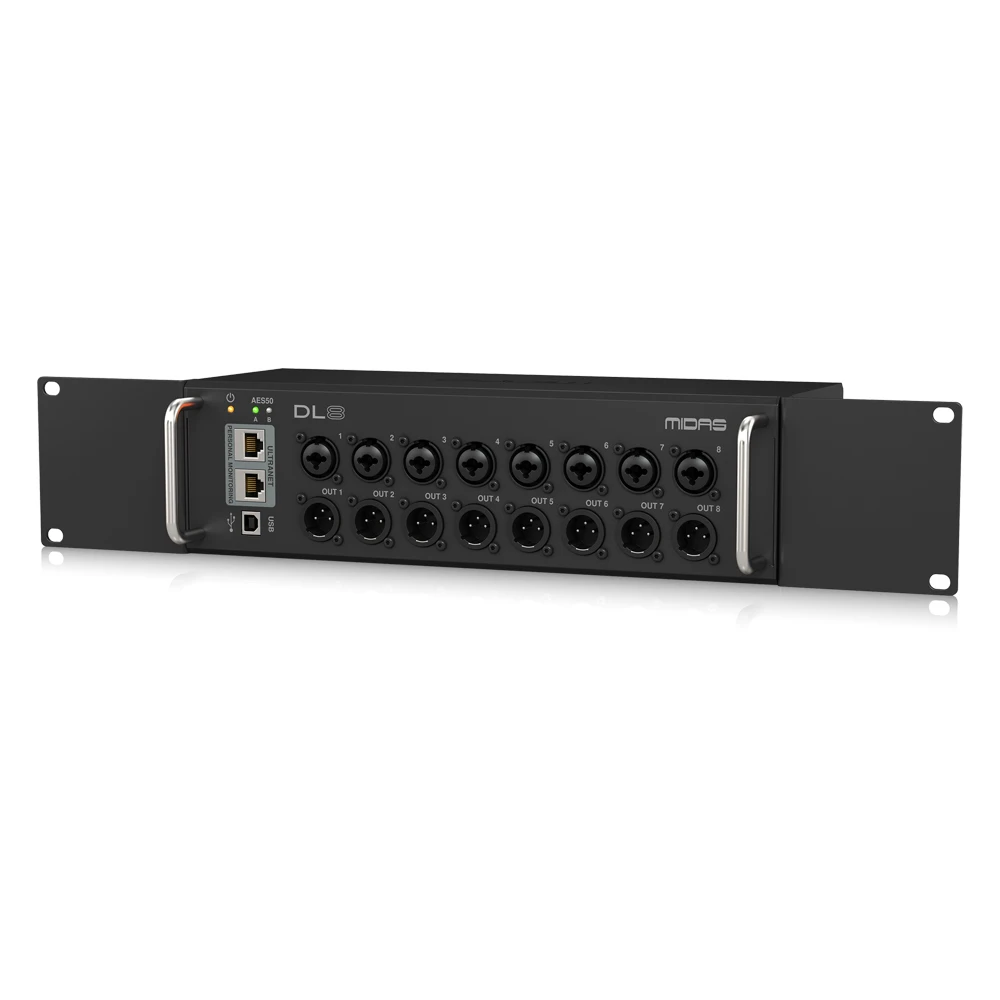 

Midas DL8 Digital Stagebox 8-in/8-out with 8 Midas Pro Preamps for Midas Digital Mixer Pa Sound System Music Equipment
