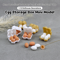 1:12 Dollhouse Simulation Egg Tray Egg Box With Eggs Dollhouse Kitchen Food Decoration Miniature Life Scene Accessories