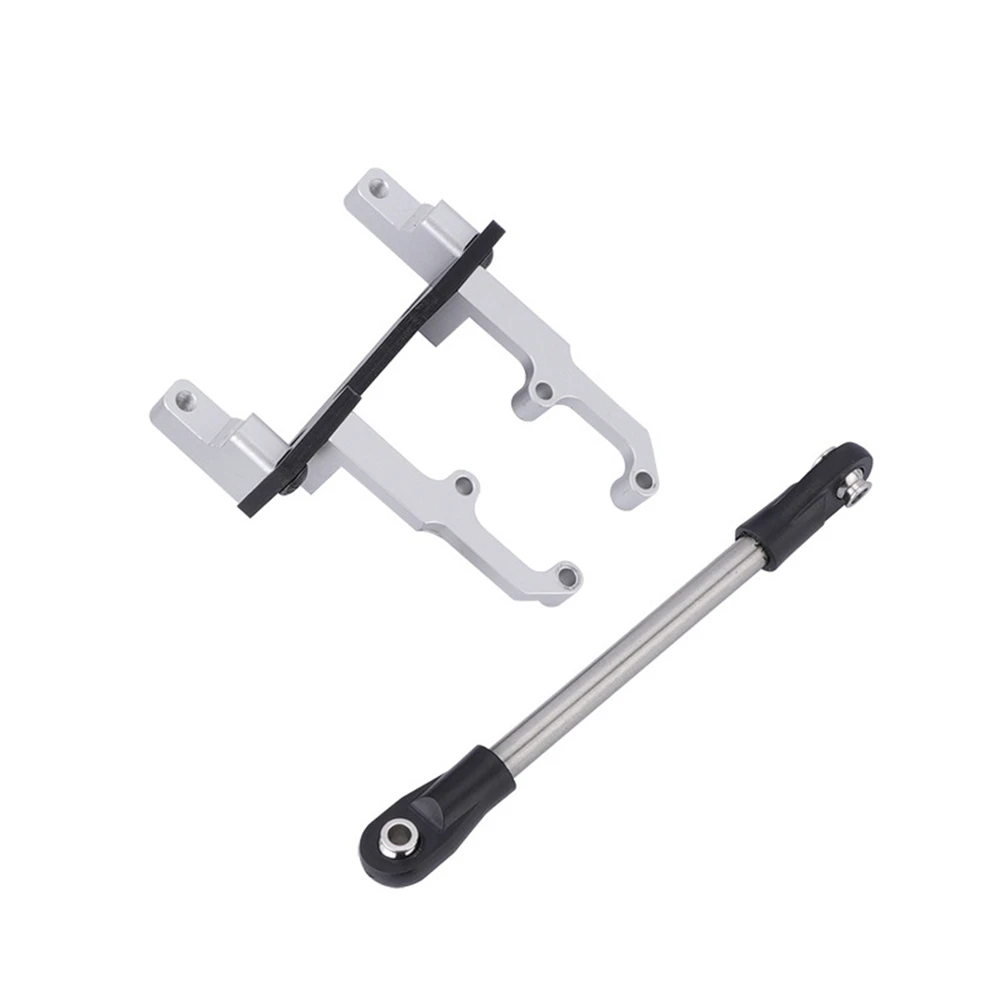 Metal Axle Servo Mount Base with Steering Link Rod for 1/10 RC Crawler Axial SCX10 II 90046 AR44 Axle Upgrade Parts,B