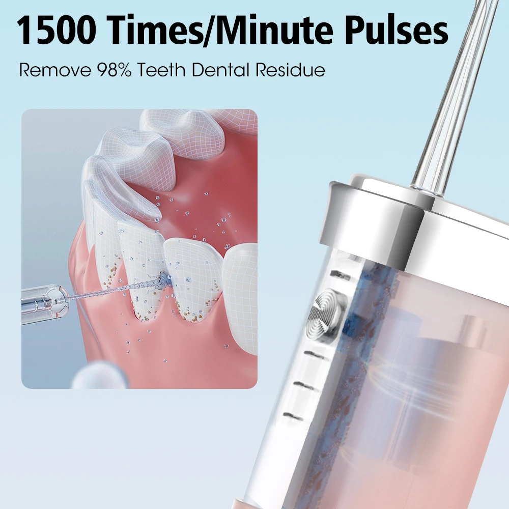 Oral Irrigator Portable Rechargeable Powerful Battery Life Teeth Cleaning Stick For Home Travel Cordless Water Flosser TeethPick