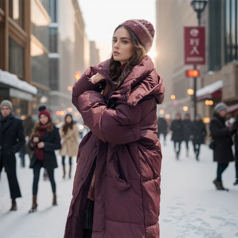 2025 Women's Winter Jacket Winter Women's Cotton Jacket Female Hooded Thicken Warm Long Parkas Coats Tops Women's Clothing 2025