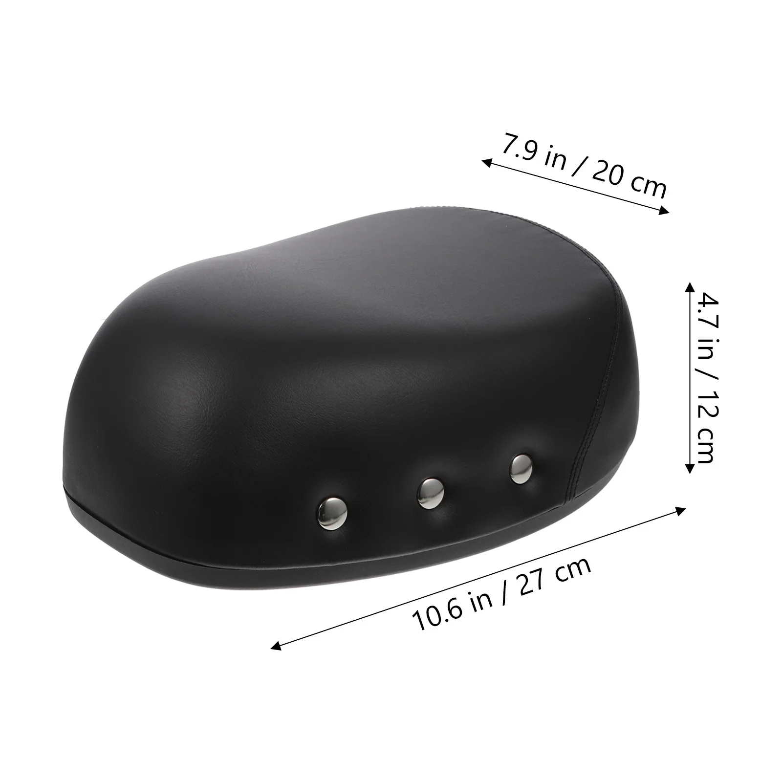 Nasenloser Sattel, hochelastischer Fahrradsitz, stoßdämpfendes Nietendekor, schwarzes Kissen, elektrisches Auto, nasenloser Fahrradsattel für große Entfernungen