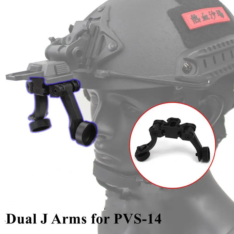 

Dual J Arms PVS-14 Night Vision Goggles Glasses Nylon Adjustable Detachable Capatible with L4G24 L4G19 NS39 AKA2 Helmet Mount