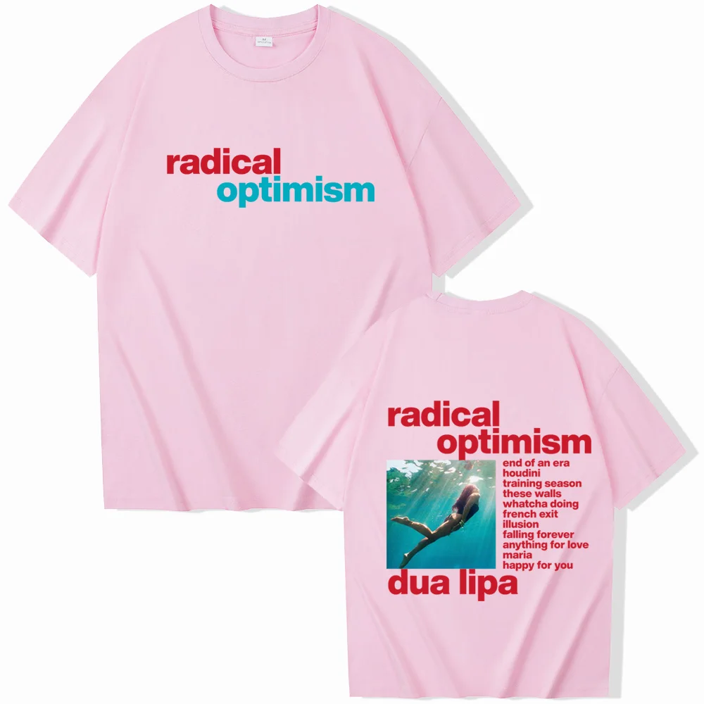 Dua Radical Optimism 2024 티셔츠, Lipa Harajuku 힙합 O넥 반팔 셔츠