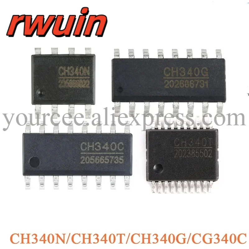 10pcs/1pc USB to UART Interface Chip CH340 CH340C CH340G CH340T CH340N CH340X CH340B CH340E CH340K CH340S Chip IC