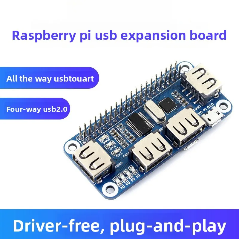 

Raspberry Pi 3B+ Embedded Project USB Expansion Board 4-Port HUB Splitter Stable Transmission Expansion Module