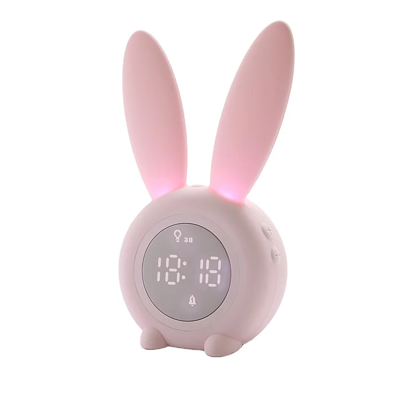 

Hot Selling Cute Rabbit Snooze Alarm Clock with USB Charging