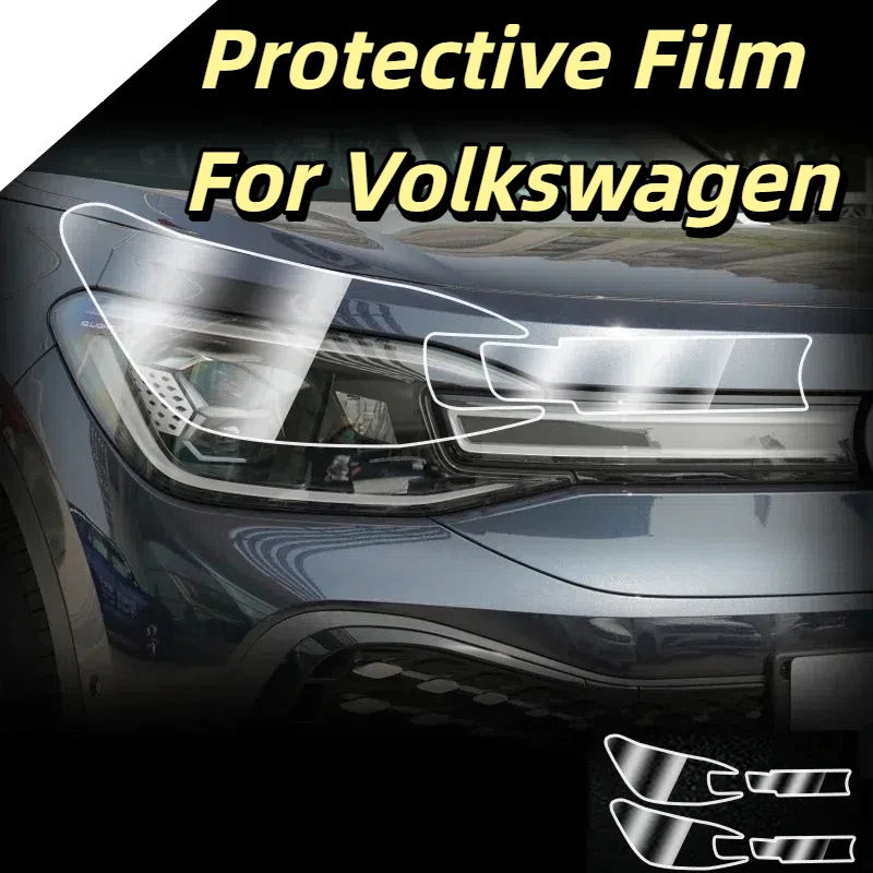 

Защитная пленка для автомобильных фар и задних фонарей для Volkswagen VW ID6 ID.6 Crozz, передняя защита от царапин, черная прозрачная наклейка из ТПУ PPF