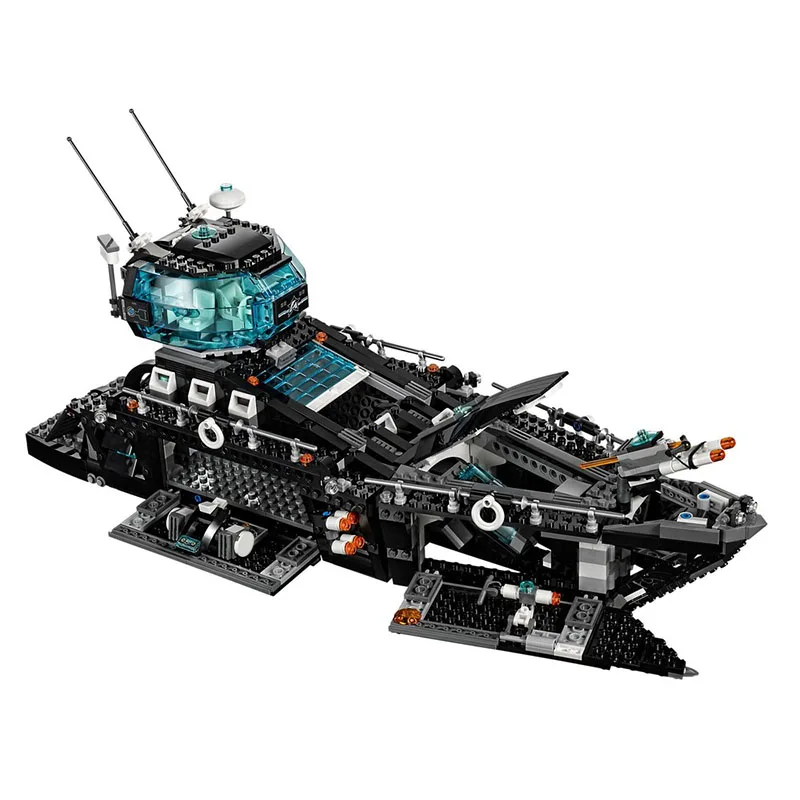 1204PCS MOC 70173-1 Ultra Agents Ocean HQ Assembled Spaceship Model Boys Educational Toys Gift