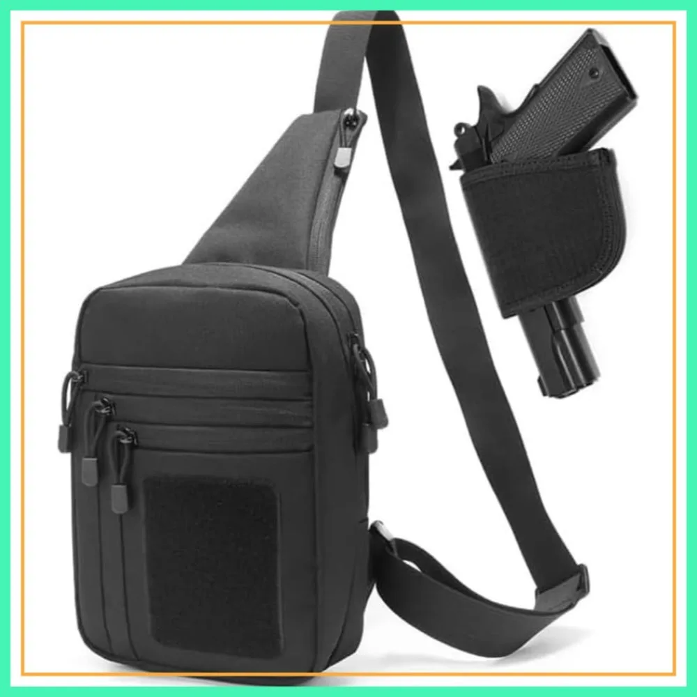 

Tactical Raptor Sling Bag - Right-Handed Shoulder Chest Pack for Men and Women, EDC Backpack for Shooting, Hunting, Daily Use