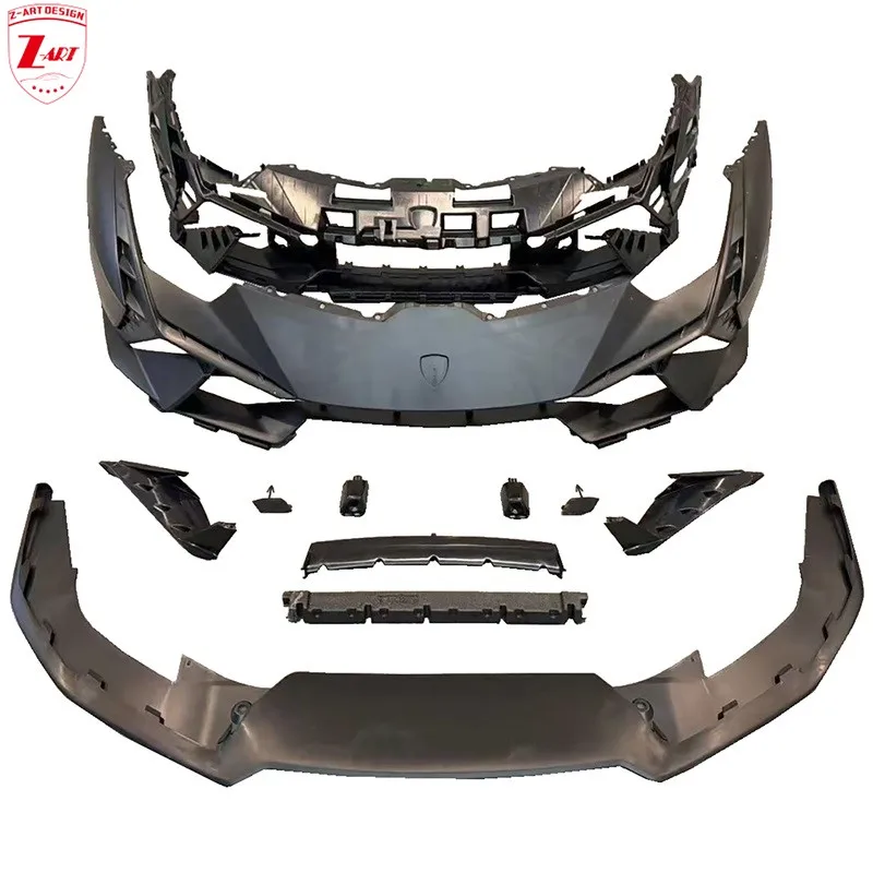 Z-ART PP Tecnica Front Bumper For Lamborghini LP580 LP610 LP640 Tecnica Body Kit For Huracan EVO Facelift Bumper