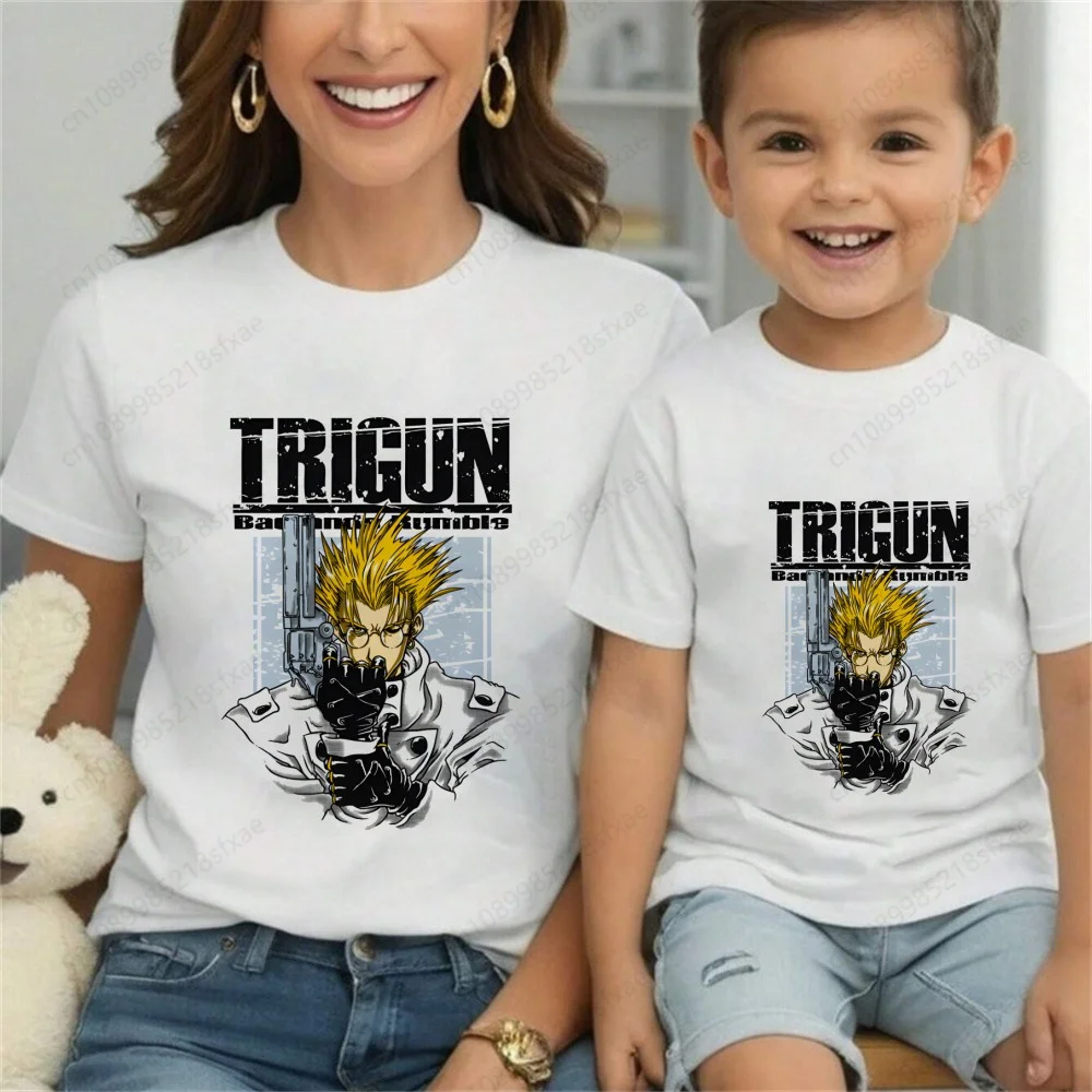 Vash Trigun Typhoon New Funny T-Shirt Boys Boy T Shirt Fashion O-Neck Kids Short Sleeve Tees Printing Children White Clothing