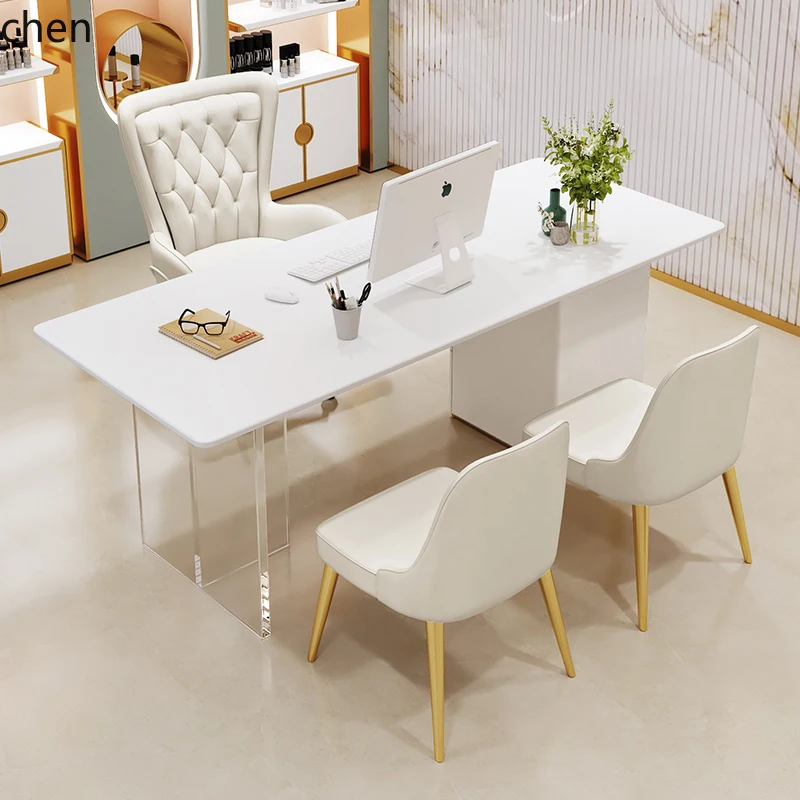 XL high-end negotiation reception slate desk skin test interview room table and chair